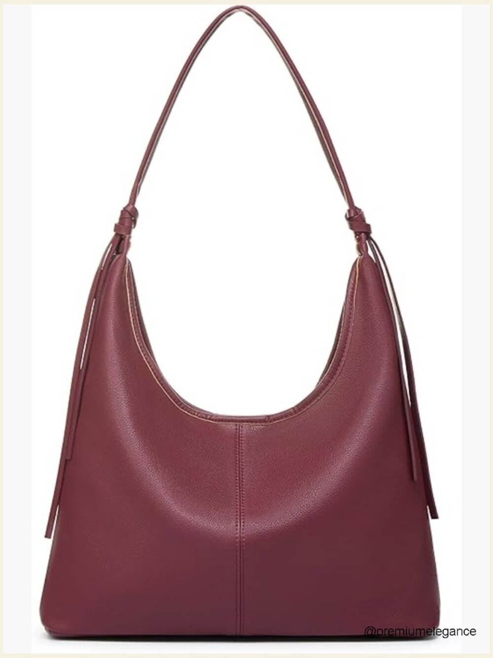Vegan Leather Slouchy Hobo Bag Tote Shoulder Satchel Tassel